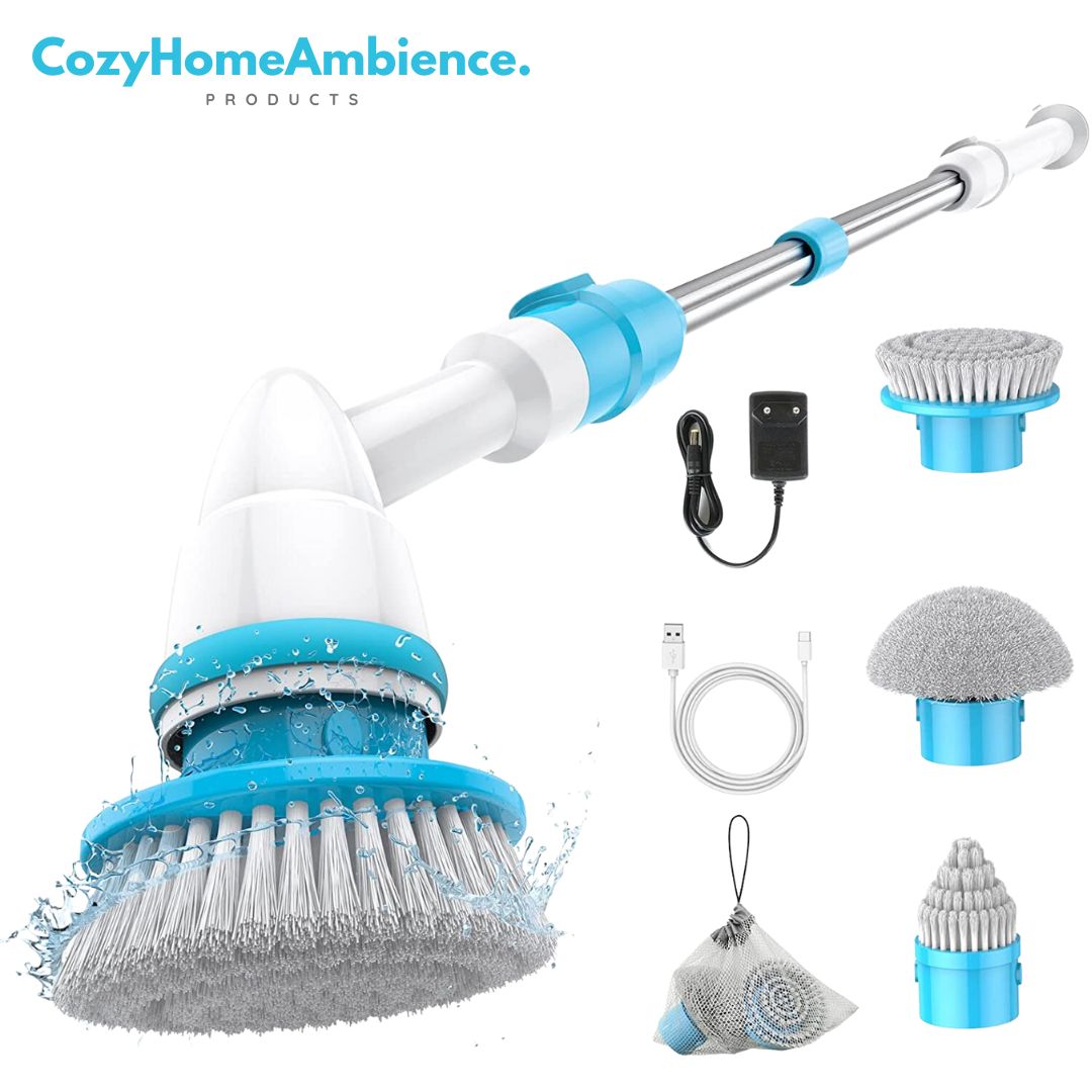 Electric Spin Scrubber Electric Cleaning Brush Cordless Power Scrubber with  5 Re